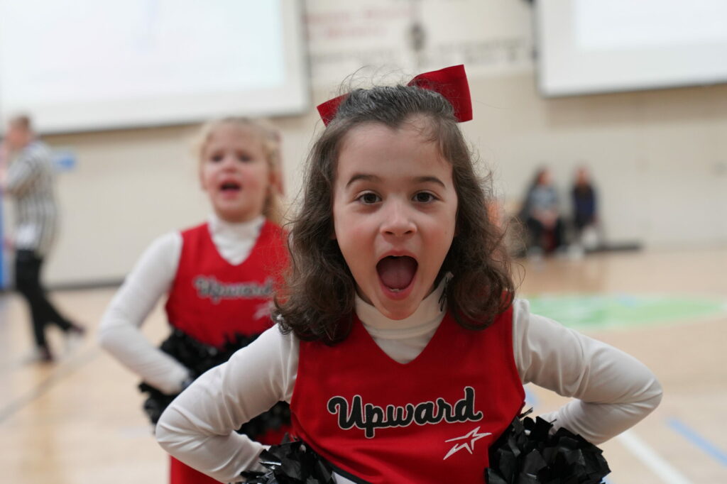 Upward Sports Cheerleader yelling